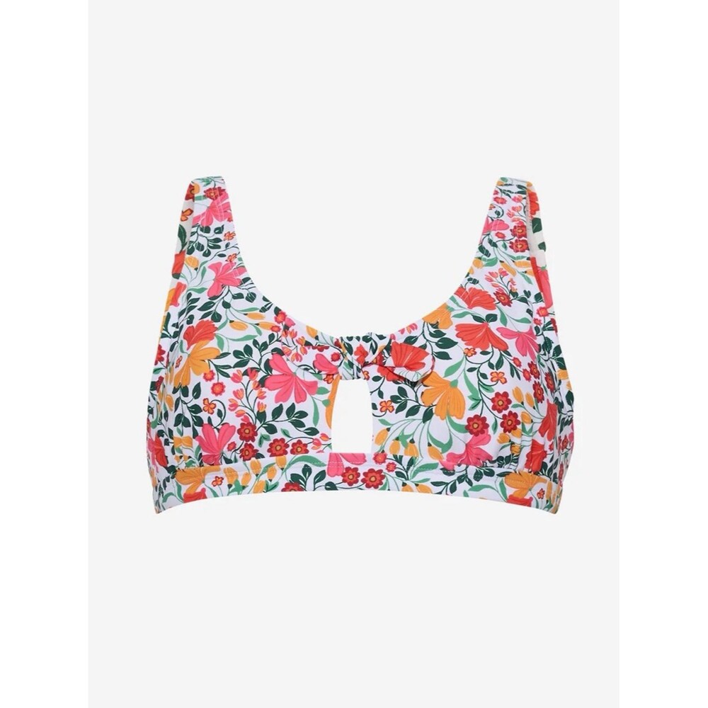 Draper James Floral Keyhole Bikini Top